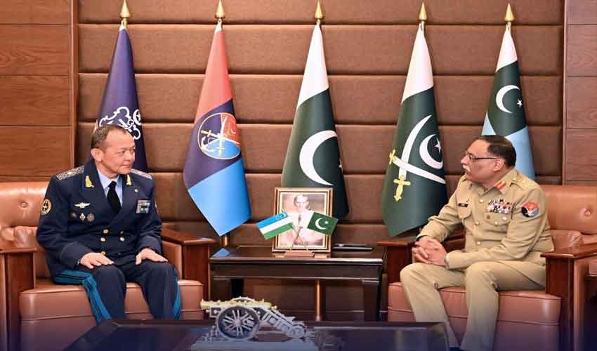نائب ازبک وزیر دفاع کی جنرل ساحرشمشاد مرزا سے ملاقات