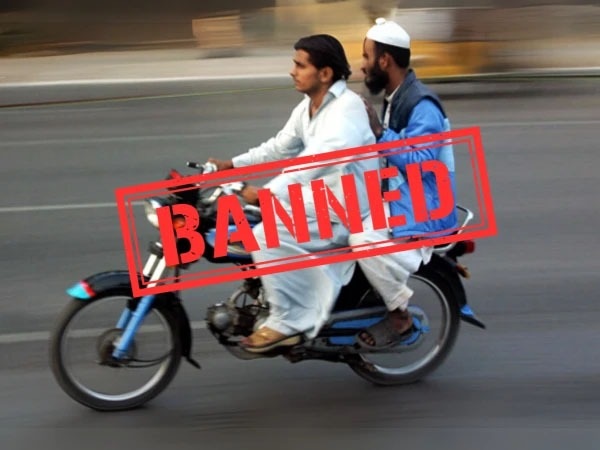 کراچی میں موٹرسائیکل کی ڈبل سواری پر دفعہ 144 کے تحت پابندی عائد