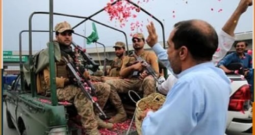 بارڈر سے واپسی پر پاک فوج کا لاہور میں والہانہ استقبال
