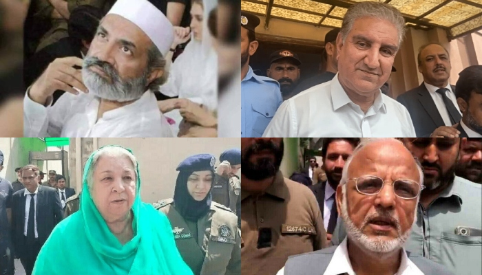 سزا پانیوالے پی ٹی آئی رہنماؤں کی جائیدادیں ضبط کرنے اور شاہ محمود کو رہا کرنے کا حکم