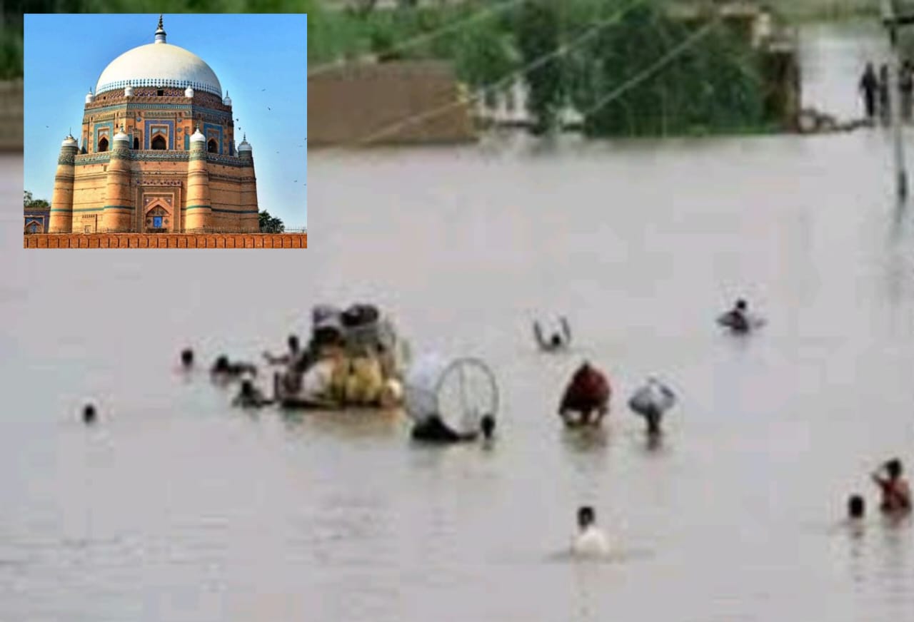 ملتان میں سیلابی صورتحال سنگین، بڑے علاقے زیر آب