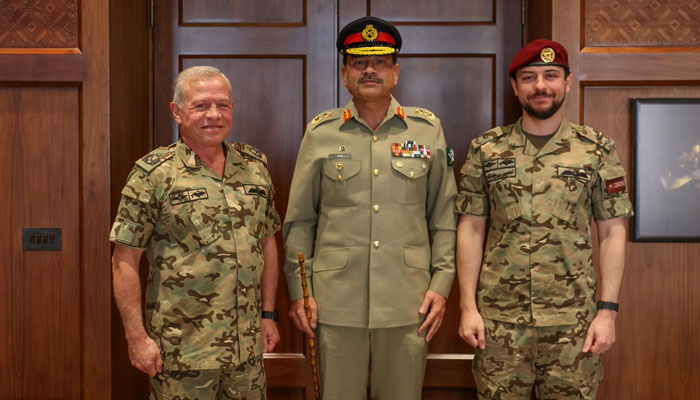 فیلڈ مارشل سید عا صم منیر کی اردن کے شاہ عبداللہ دوم سے ملاقات