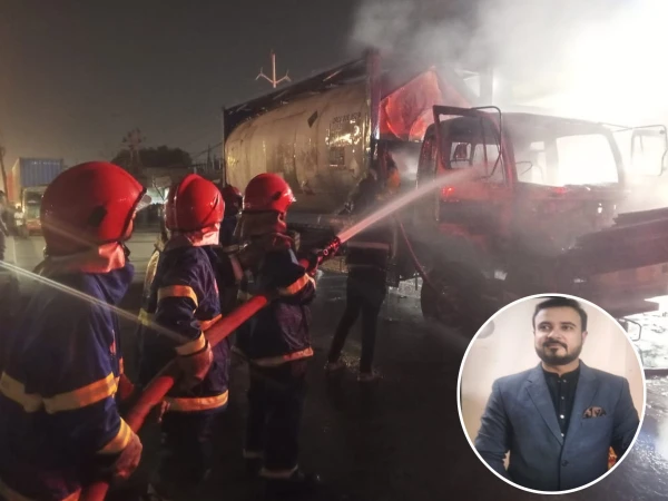 بےقابو ٹرکوں نے موٹرسائیکل سواروں کو کچل دیا، دو افراد جاں بحق