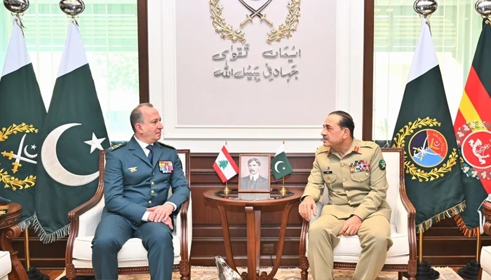 فیلڈ مارشل عاصم منیر سے لبنانی کمانڈر ان چیف کی ملاقات، اہم امور پر تبادلہ خیال