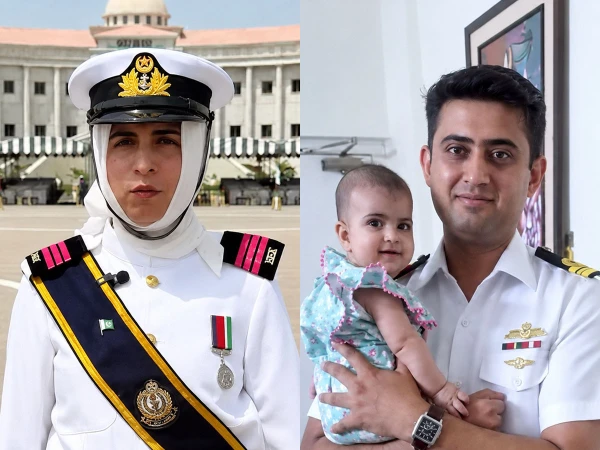 پاک بحریہ کے شہید افسر کی باہمت اہلیہ نے پاکستان نیوی میں بطور آفیسر کمیشن حاصل کرلیا